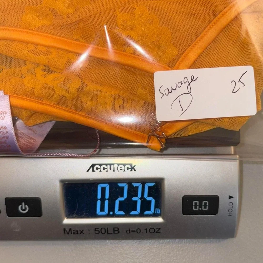 Savage X Fenty Bright Orange Lace Top Dress - Picture 9 of 9